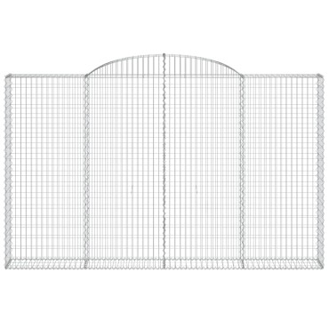 vidaXL Συρματοκιβώτια Τοξωτά 5 τεμ. 300x30x180/200 εκ. Γαλβαν. Ατσάλι