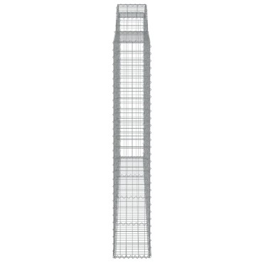 vidaXL Συρματοκιβώτια Τοξωτά 5 τεμ. 300x30x180/200 εκ. Γαλβαν. Ατσάλι