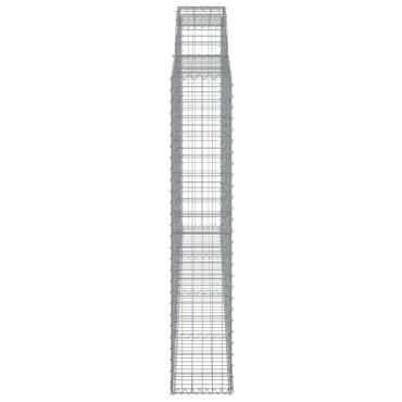 vidaXL Συρματοκιβώτια Τοξωτά 4 τεμ. 300x30x160/180 εκ. Γαλβαν. Ατσάλι
