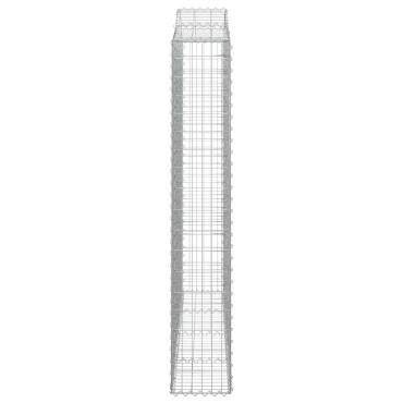 vidaXL Συρματοκιβώτια Τοξωτά 8 τεμ. 200x30x180/200 εκ. Γαλβαν. Ατσάλι