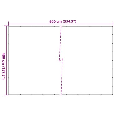 vidaXL Δίχτυ Συγκράτησης Φορτίου Μαύρο 4 x 9 μ. από HDPE
