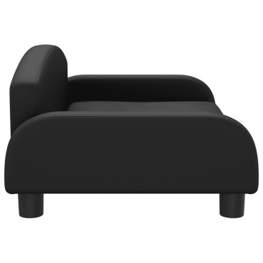 vidaXL Καναπές Παιδικός Μαύρος 70x45x30cm από Συνθετικό Δέρμα 1 τεμ.
