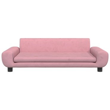 vidaXL Καναπές Παιδικός Ροζ 100x54x33cm από Βελούδο 1 τεμ.