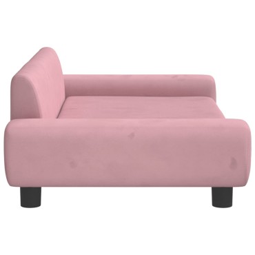 vidaXL Καναπές Παιδικός Ροζ 100x54x33cm από Βελούδο 1 τεμ.