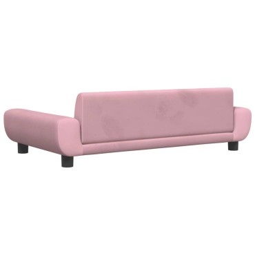 vidaXL Καναπές Παιδικός Ροζ 100x54x33cm από Βελούδο 1 τεμ.