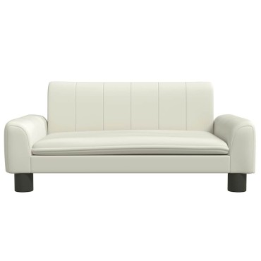 vidaXL Κρεβάτι Σκύλου Κρεμ 70 x 45 x 30 εκ. από Συνθετικό Δέρμα