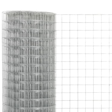 vidaXL Συρματόπλεγμα Κοτετσόσυρμα Ασημί 25x1,5 μ. Γαλβαν. Ατσάλι 25x1,5 μ. (MxΥ)</li><li>Διαστάσεις ακτίνων: 12x12 χιλ. (MxΠ)</li><li>Διάμετρος ρολού: 18,3cm