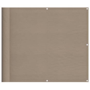 vidaXL Διαχωριστικό Βεράντας Taupe 90x1000εκ 100% Πολ. Ύφασμα Oxford