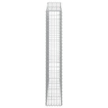 vidaXL Συρματοκιβώτια Τοξωτά 6 τεμ. 200x30x180/200 εκ. Γαλβαν. Ατσάλι