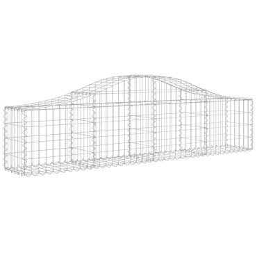 vidaXL Συρματοκιβώτια Τοξωτά 8 τεμ. 200x30x40/60 εκ. Γαλβαν. Ατσάλι