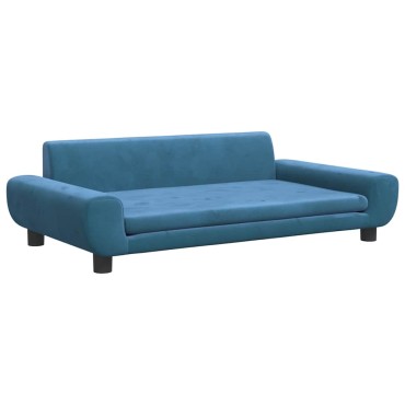 vidaXL Κρεβάτι Σκύλου Μπλε 100 x 54 x 33 εκ. Βελούδινο