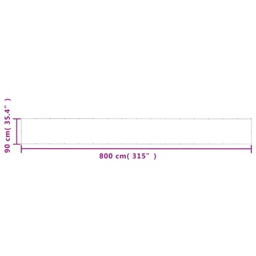 vidaXL Διαχωριστικό Βεράντας Μπλε 90x800εκ 100% Πολ. Ύφασμα Oxford