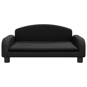 vidaXL Κρεβάτι Σκύλου Μαύρο 70 x 45 x 30 εκ. από Συνθετικό Δέρμα