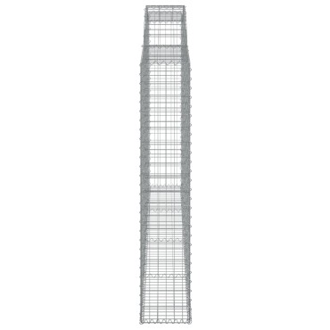 vidaXL Συρματοκιβώτια Τοξωτά 3 τεμ. 300x30x160/180 εκ. Γαλβαν. Ατσάλι