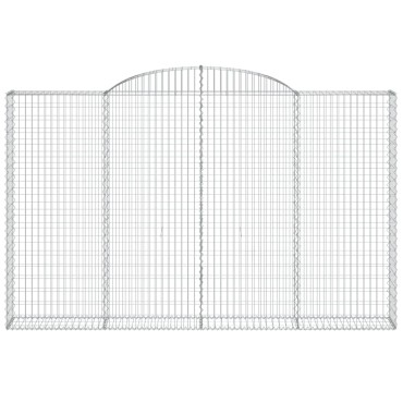 vidaXL Συρματοκιβώτια Τοξωτά 4 τεμ. 300x30x180/200 εκ. Γαλβαν. Ατσάλι
