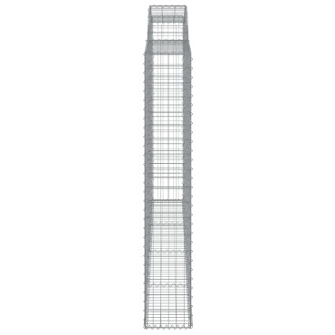 vidaXL Συρματοκιβώτια Τοξωτά 4 τεμ. 300x30x180/200 εκ. Γαλβαν. Ατσάλι