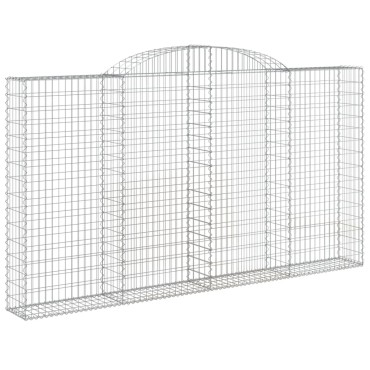 vidaXL Συρματοκιβώτιο Τοξωτό 300x30x160/180εκ. από Γαλβανισμένο Χάλυβα