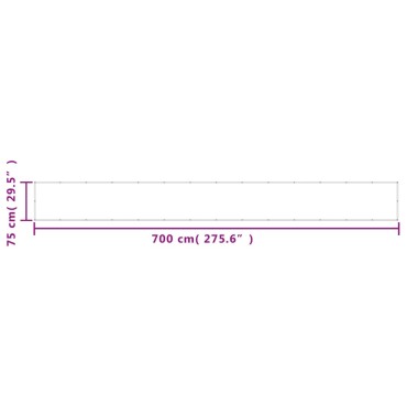 vidaXL Διαχωριστικό Βεράντας Taupe 75x700εκ 100% Πολ. Ύφασμα Oxford