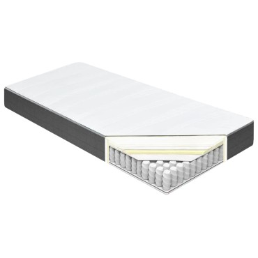 vidaXL Κρεβάτι Boxspring Σκούρο Γκρι 200 x 200 εκ. Υφασμάτινο