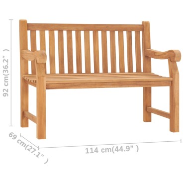 vidaXL Παγκάκι Κήπου από Μασίφ Ξύλο Teak 114x69x92cm 1 τεμ.