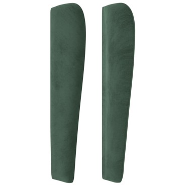 vidaXL Κεφαλάρι με Πτερύγια Πράσινο 83x23x118/128cm Βελούδινο 1 τεμ.