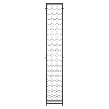 vidaXL Ραφιέρα Κρασιών 57 Μπουκ. Μαύρη 34x18x200cm Σφυρήλατο Σίδερο 1 τεμ.