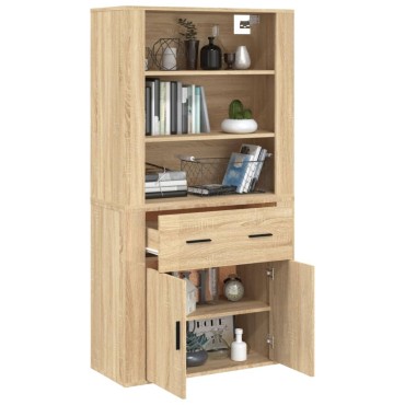 vidaXL Ντουλάπι Sonoma δρυς από Επεξεργασμένο Ξύλο 80x33x70cm 1 τεμ.