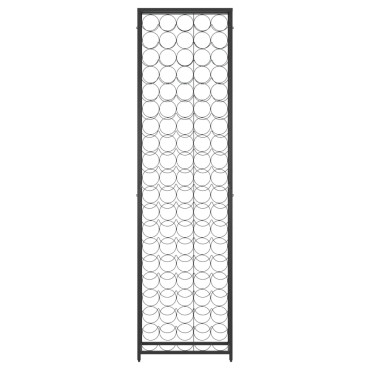 vidaXL Ραφιέρα Κρασιών 95 Μπουκ. Μαύρη 54x18x200cm Σφυρήλατο Σίδερο 1 τεμ.