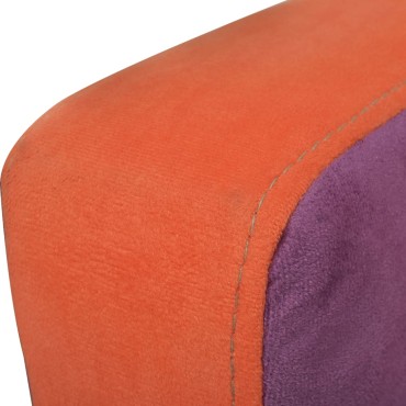 vidaXL Πολυθρόνα Cube με Σχέδιο Patchwork Υφασμάτινη 63x57x(66–76)cm 1 τεμ.