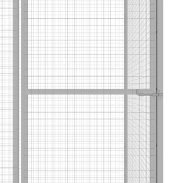 vidaXL Κλουβί Γάτας 6 x 3 x 2,5 μ. από Γαλβανισμένο Χάλυβα