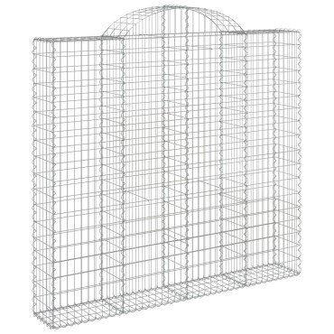 vidaXL Συρματοκιβώτια Τοξωτά 13 τεμ. 200x50x180/200 εκ. Γαλβαν. Ατσάλι