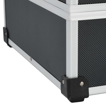 vidaXL Βαλίτσα Εργαλείων Μαύρη 46 x 33 x 16 εκ. Αλουμινίου