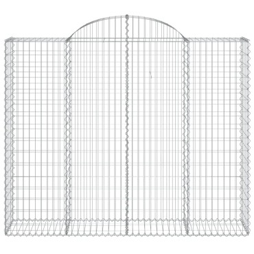 vidaXL Συρματοκιβώτια Τοξωτά 20 τεμ. 200x50x160/180 εκ. Γαλβαν. Ατσάλι