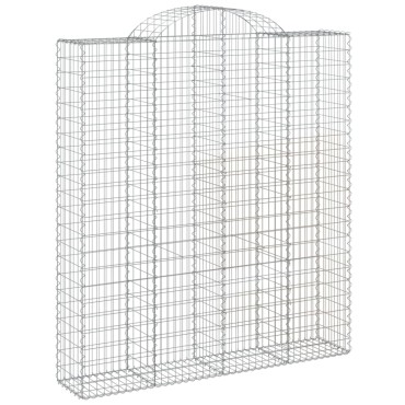 vidaXL Συρματοκιβώτια Τοξωτά 11 τεμ. 200x50x220/240 εκ. Γαλβαν. Ατσάλι