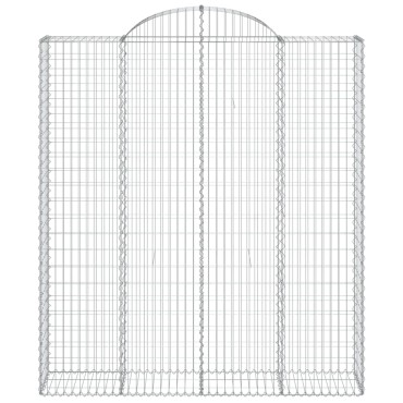 vidaXL Συρματοκιβώτια Τοξωτά 11 τεμ. 200x50x220/240 εκ. Γαλβαν. Ατσάλι