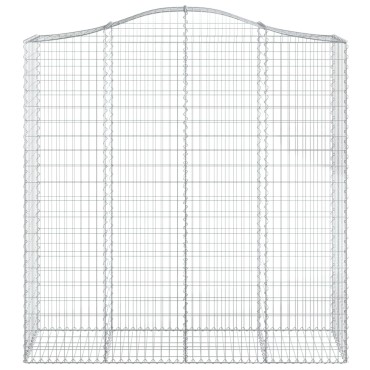 vidaXL Συρματοκιβώτια Τοξωτά 4 τεμ. 200x50x200/220 εκ. Γαλβαν. Ατσάλι