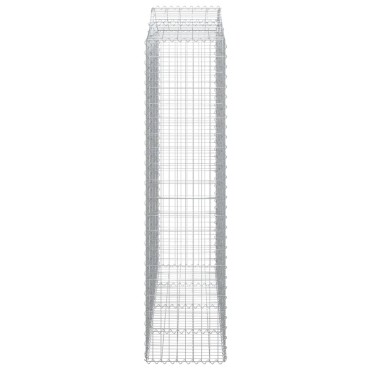vidaXL Συρματοκιβώτια Τοξωτά 4 τεμ. 200x50x200/220 εκ. Γαλβαν. Ατσάλι