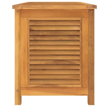 vidaXL Μπαούλο Αποθήκευσης Κήπου με Τσάντα 114x50x58cm Μασίφ Ξύλο Teak 1 τεμ.