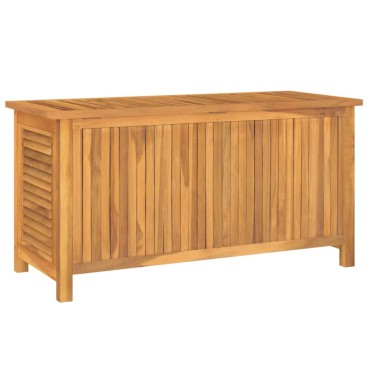 vidaXL Μπαούλο Αποθήκευσης Κήπου με Τσάντα 114x50x58cm Μασίφ Ξύλο Teak 1 τεμ.