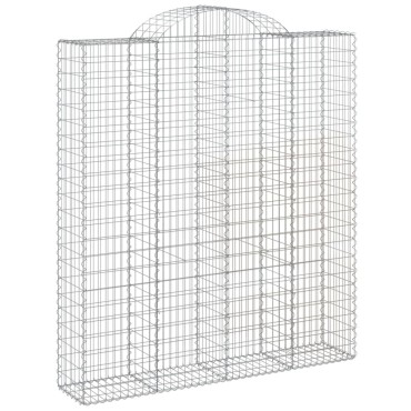 vidaXL Συρματοκιβώτια Τοξωτά 12 τεμ. 200x50x220/240 εκ. Γαλβαν. Ατσάλι