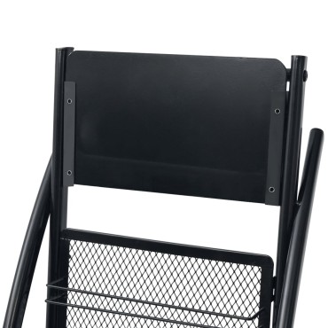 vidaXL Ραφιέρα Περιοδικών Μαύρη A4 40x32x131cm 1 τεμ.