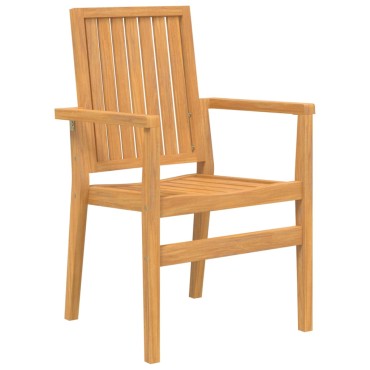 vidaXL Καρέκλες Κήπου Στοιβαζόμενες 8 τεμ. 56,5x57,5x91cm Μασίφ Teak