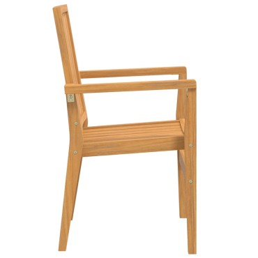 vidaXL Καρέκλες Κήπου Στοιβαζόμενες 8 τεμ. 56,5x57,5x91cm Μασίφ Teak