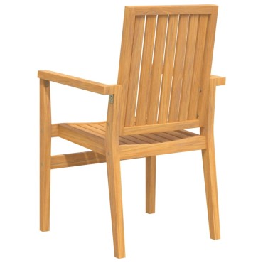 vidaXL Καρέκλες Κήπου Στοιβαζόμενες 8 τεμ. 56,5x57,5x91cm Μασίφ Teak