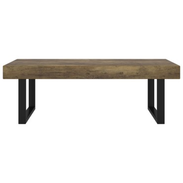 vidaXL Τραπεζάκι Σαλονιού Σκ. Καφέ/Μαύρο 120x60x40cm από MDF/Σίδερο 1 τεμ.