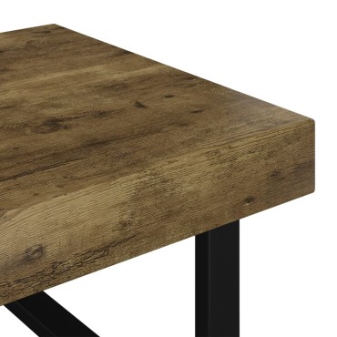 vidaXL Τραπεζάκι Σαλονιού Σκ. Καφέ/Μαύρο 120x60x40cm από MDF/Σίδερο 1 τεμ.