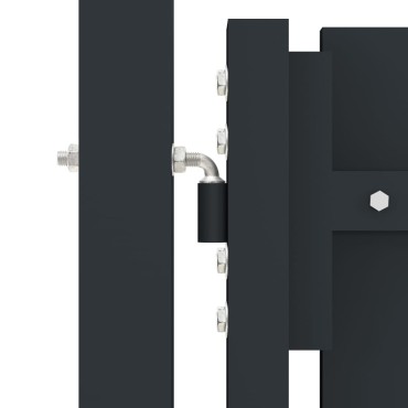 vidaXL Πόρτα Περίφραξης Διπλή Ανθρακί 306 x 150 εκ. Ατσάλινη