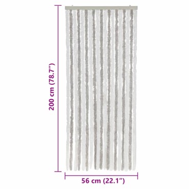 vidaXL Σήτα Εντόμων Ανοιχτό Γκρι / Λευκό 56 x 200 εκ. από Σενίλ