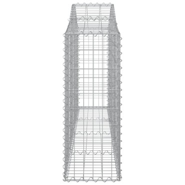 vidaXL Συρματοκιβώτια Τοξωτά 30 τεμ. 200x30x80/100 εκ. Γαλβαν. Ατσάλι