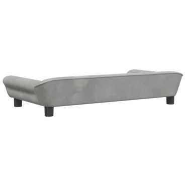 vidaXL Καναπές Παιδικός Ανοιχτό Γκρι 100x50x26cm από Βελούδο 1 τεμ.